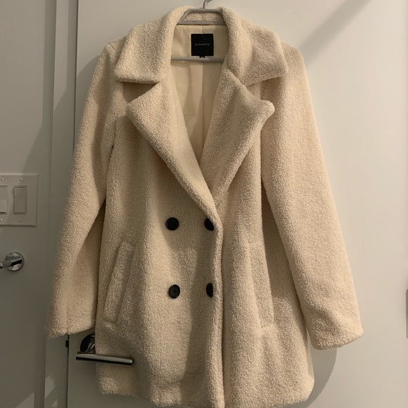 White Double Breasted Coat - Picture 1 of 4